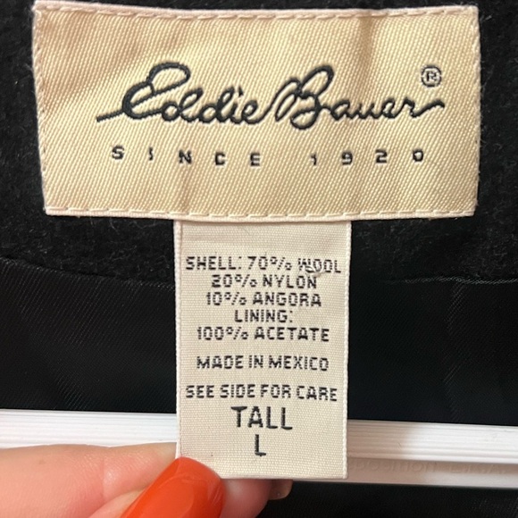Vintage Eddie Bauer Wool Angora Blend Blazer Jacket Tall Large - Picture 6 of 10